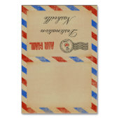 Numéro De Table Collection de Mariages Vintages Airmail (Dos)