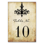 Numéro De Table Collection Mariage de lustres Vintages (Par défaut)