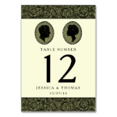 Numéro De Table Collection Mariage Silhouette Art Déco (Dos)