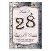 Numéro De Table Collection Rustique de Mariages de bouleaux argent (Par défaut)