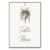 Numéro De Table Collier de perles : verdure botanique bohème chic (Par défaut)