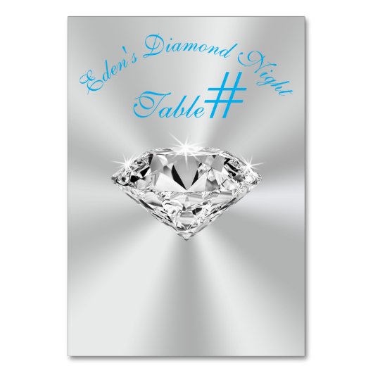 Numéro De Table Commande spéciale pour le Bat mitzvah d'Eden, cart (Dos)