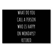 Numéro De Table Comment Appelles-Tu Une Personne Heureuse Le Lundi (Devant)