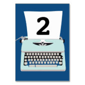 Numéro De Table Conception de machine à écrire et de papier rétro (Par défaut)