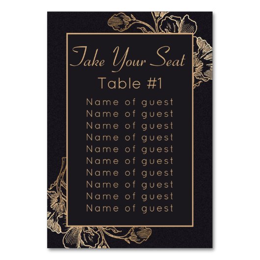 Numéro De Table Conception de mariage florale métallique fausse (Par défaut)