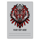 Numéro De Table Conception de totem tribal Haida Loup (Dos)