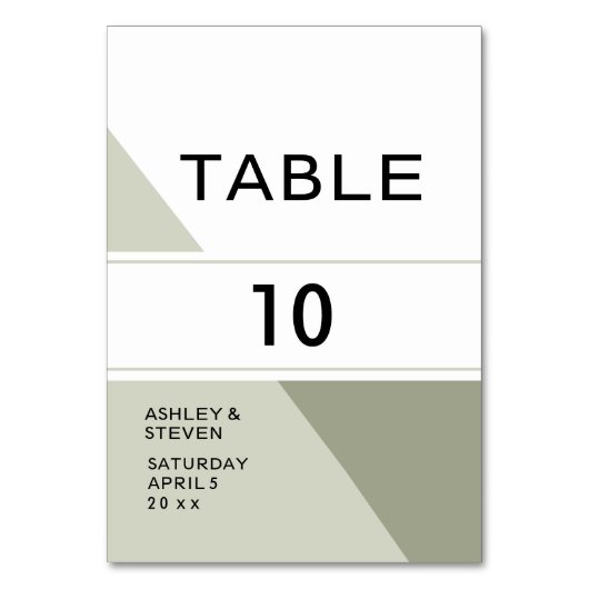 Numéro De Table Conception géométrique (Dos)