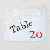 Numéro de table Confetti Carte postale (Devant)