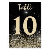Numéro de table Confetti en or noir et clair (Par défaut)