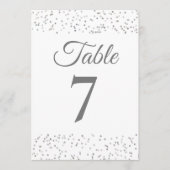 Numéro de table Confetti Silver Stardust (Devant)
