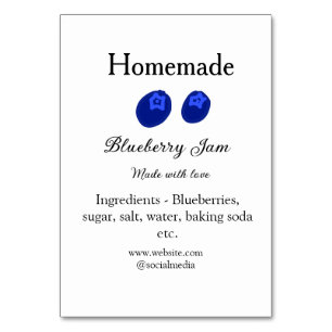 Numéro De Table Confiture de bleuets maison faite avec amour ajout