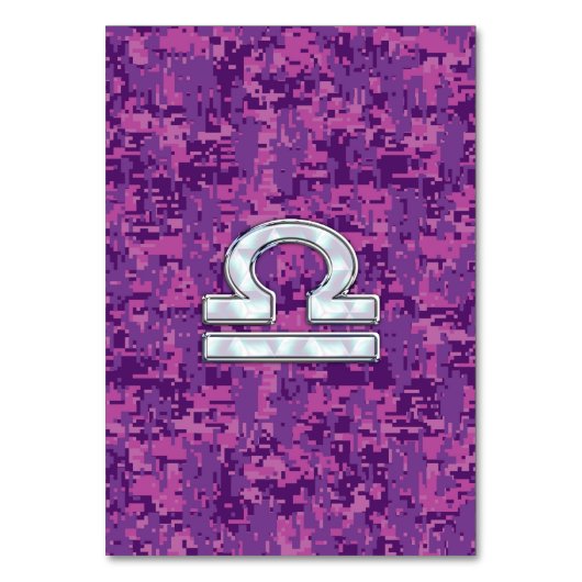 Numéro De Table Connexion Libra Zodiac sur Camo numérique Fuchsia (Par défaut)