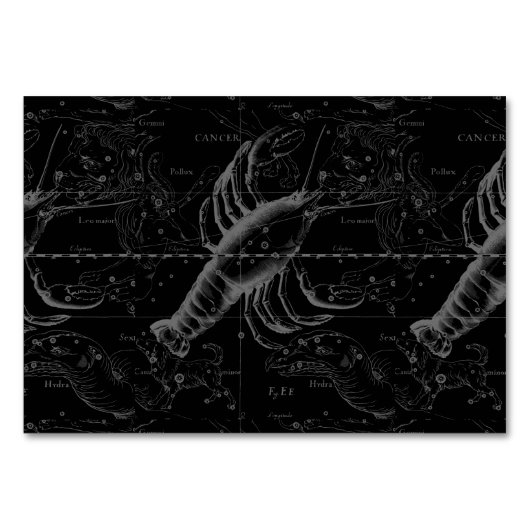 Numéro De Table Constellation du Cancer Hevelius 1690 Décor (Devant)