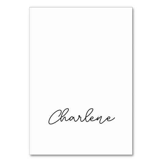 Numéro De Table Cool Monoline Script Calligraphie Nom Place Cards (Par défaut)