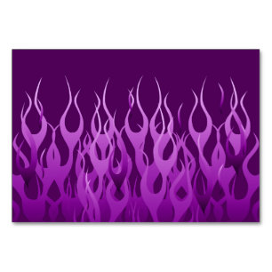 Numéro De Table Cool Purple Racing Flames Design