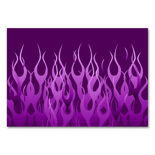 Numéro De Table Cool Purple Racing Flames Design (Devant)