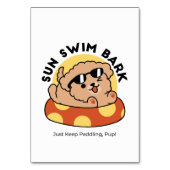 Numéro De Table Cool Summer Chien Flottant - Jolie Puppy Pool Part (Par défaut)