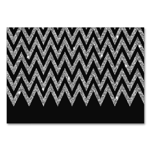 Numéro De Table Cool tendance chevron zigzag faux parties scintill (Dos)