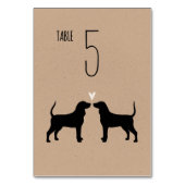 Numéro De Table Coonhound Chien Silhouettes Mariage Réception (Par défaut)