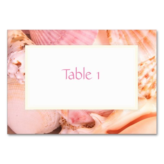 Numéro De Table Coques roses (Dos)