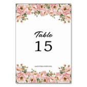 Numéro De Table Coquette Floral Blush Mariage rose (Par défaut)