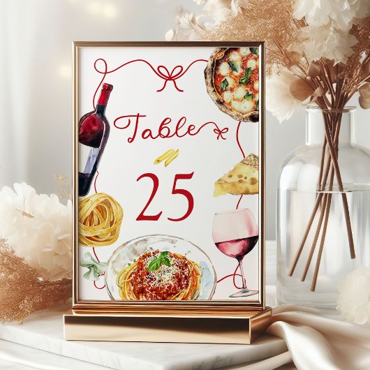 Numéro De Table Coquette Rouge C'est l'Amour
