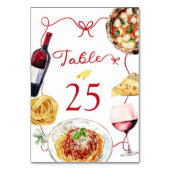 Numéro De Table Coquette Rouge C'est l'Amour (Dos)