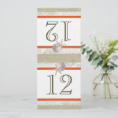 Numéro de table corail Ocean Romance Burlap et den (Debout devant)