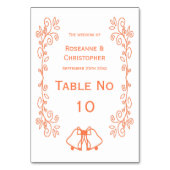 Numéro De Table Coral Bells Scrollwork Design Mariage (Par défaut)