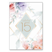Numéro de table | Coral Lilac Aquarelle Peonies (Par défaut)