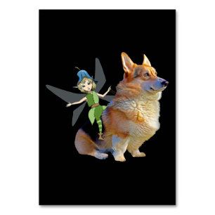 Numéro De Table Corgi & Fairy - Funny Pembroke Welsh Corgi