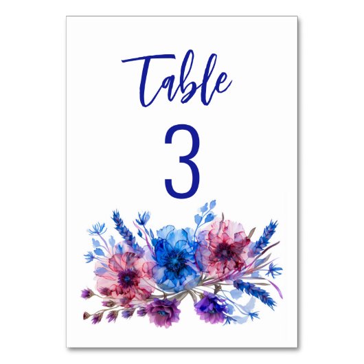 Numéro De Table 💍 Cornflowers et Lavender (Par défaut)
