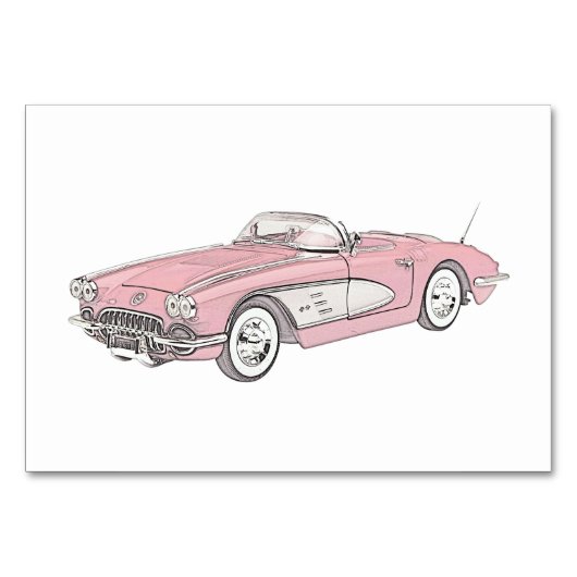 Numéro De Table Corvette Chevy 1958 (Devant)