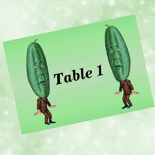 Numéro De Table Costume Brown Imaginaire Pickle Man