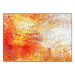 Numéro De Table Couchage Soleil Turner Sur Un Lac Paysage Abstrait