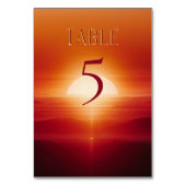 Numéro De Table Coucher de soleil rouge (Par défaut)