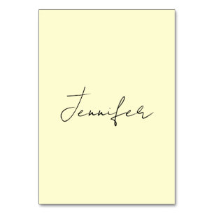 Numéro De Table Couleur crème élégant moderne minimaliste simple n