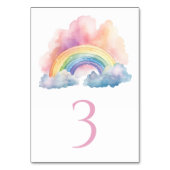 Numéro De Table Couleur d'eau douce arc-en-ciel (Dos)