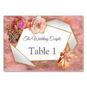 Numéro De Table Couleurs Succulentes de broyage d'abricot (Devant)