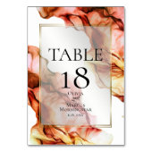 NUMÉRO DE TABLE | Couleurs vives d'automne Encre A (Dos)