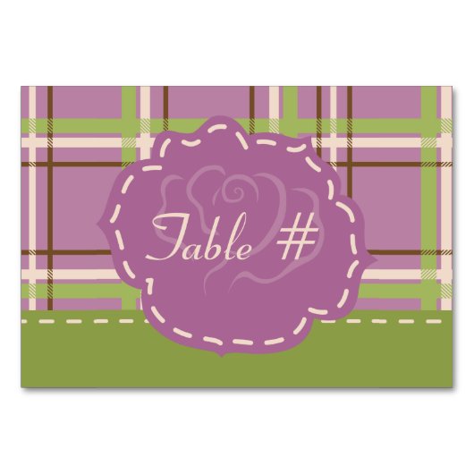 Numéro De Table Country Garden Table Card (Devant)