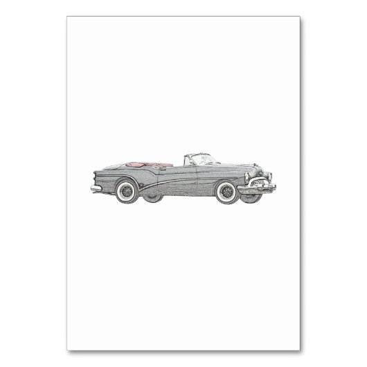 Numéro De Table Coupe convertible Buick Skylark 1953 - Noir (Par défaut)