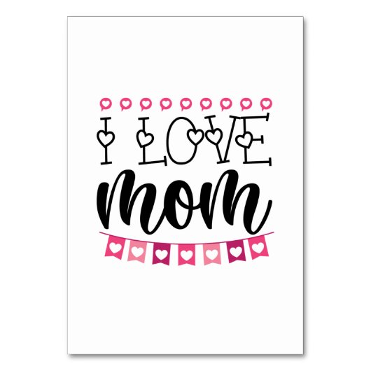 Numéro De Table Couple Cadeau I Love Maman (Par défaut)