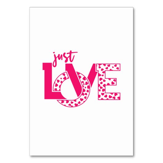 Numéro De Table Couple Cadeau Just Love (Par défaut)