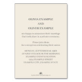 Numéro De Table Couple Mariage baiser en monochrome (Dos)