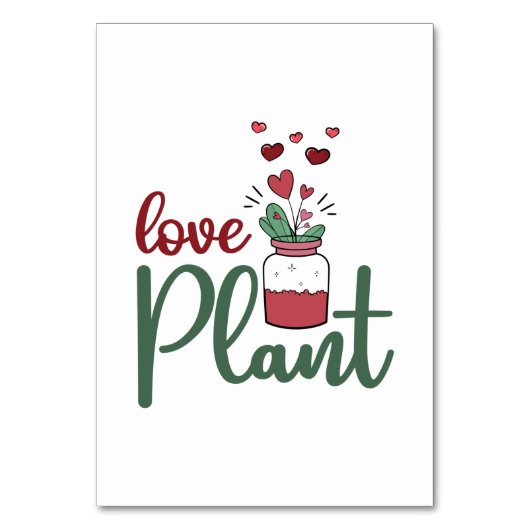 Numéro De Table Couple Plante d'amour cadeau (Par défaut)