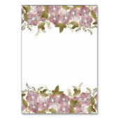 Numéro De Table Courbe fleurie printemps été fleurs roses vert lea (Dos)