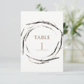 Numéro de table Couronne de Branches de Baguettes  (Debout devant)