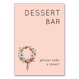 Numéro De Table Couronne de fleurs de pêcher accueillante