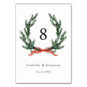Numéro De Table Couronne de mariage à guirlande Evergreen (Par défaut)